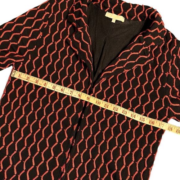 Knitss black and orange Morgan Virgin Wool Jersey knit jacket size Small - Picture 12 of 14